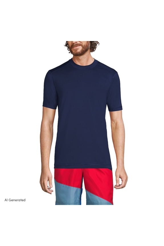 Men's SunShade UPF 50 Short Sleeve Swim Tee Rash Guard