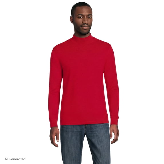 Lands' End Men's Super-T Mock Turtleneck