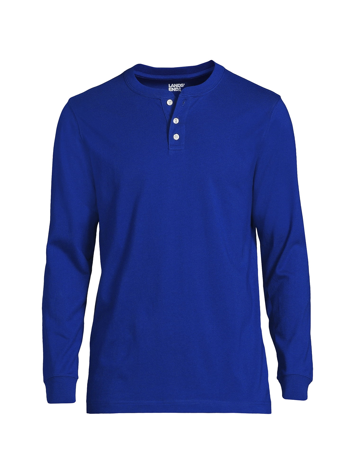 Lands' End Men's SuperT Long Sleeve Henley Shirt