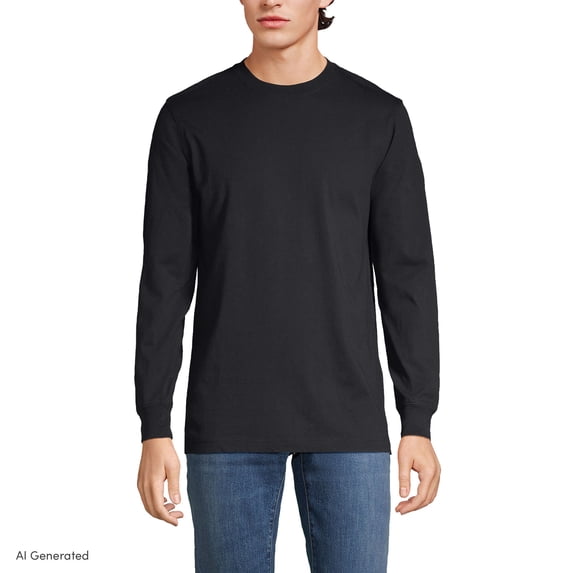 Lands' End Men's Super-T Long Sleeve T-Shirt