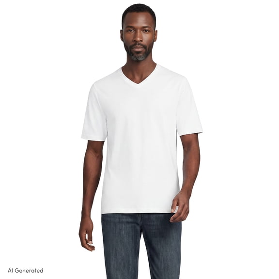 Lands' End Men's Super-T Short Sleeve V-Neck T-Shirt