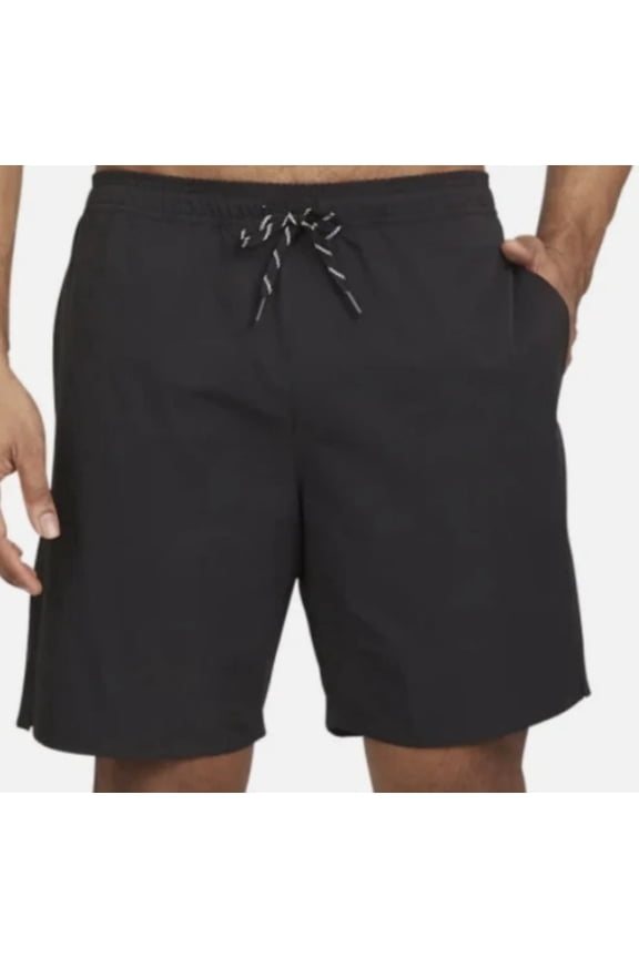 Lands End Mens Swim Shorts UPF 50 Quick Dry Built-In Liner - Color Black - Size XL