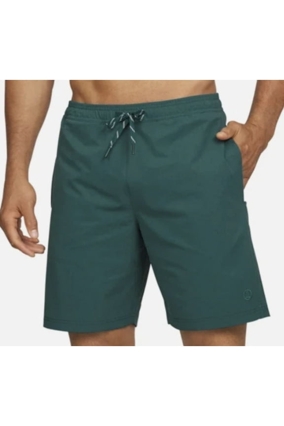 Lands End Mens Swim Shorts UPF 50 Quick Dry Built-In Liner - Color Green - Size Medium