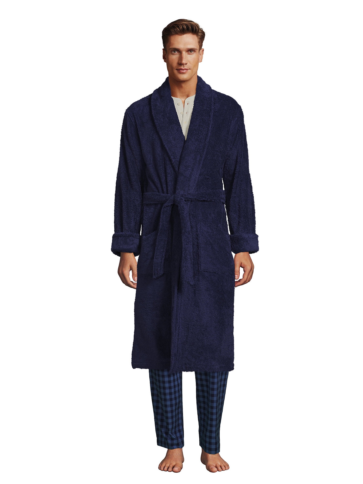 Lands' End Men's Tall Calf Length Turkish Terry Robe