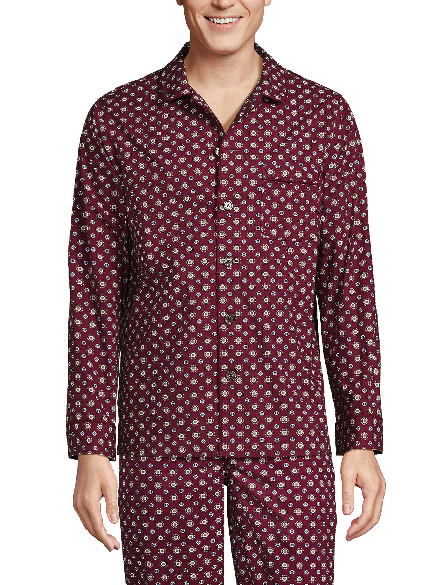 ASHLAND SHIRT & PAJAMA CO. Size M Blue Long placket Long Sleeve Shirt main image 1