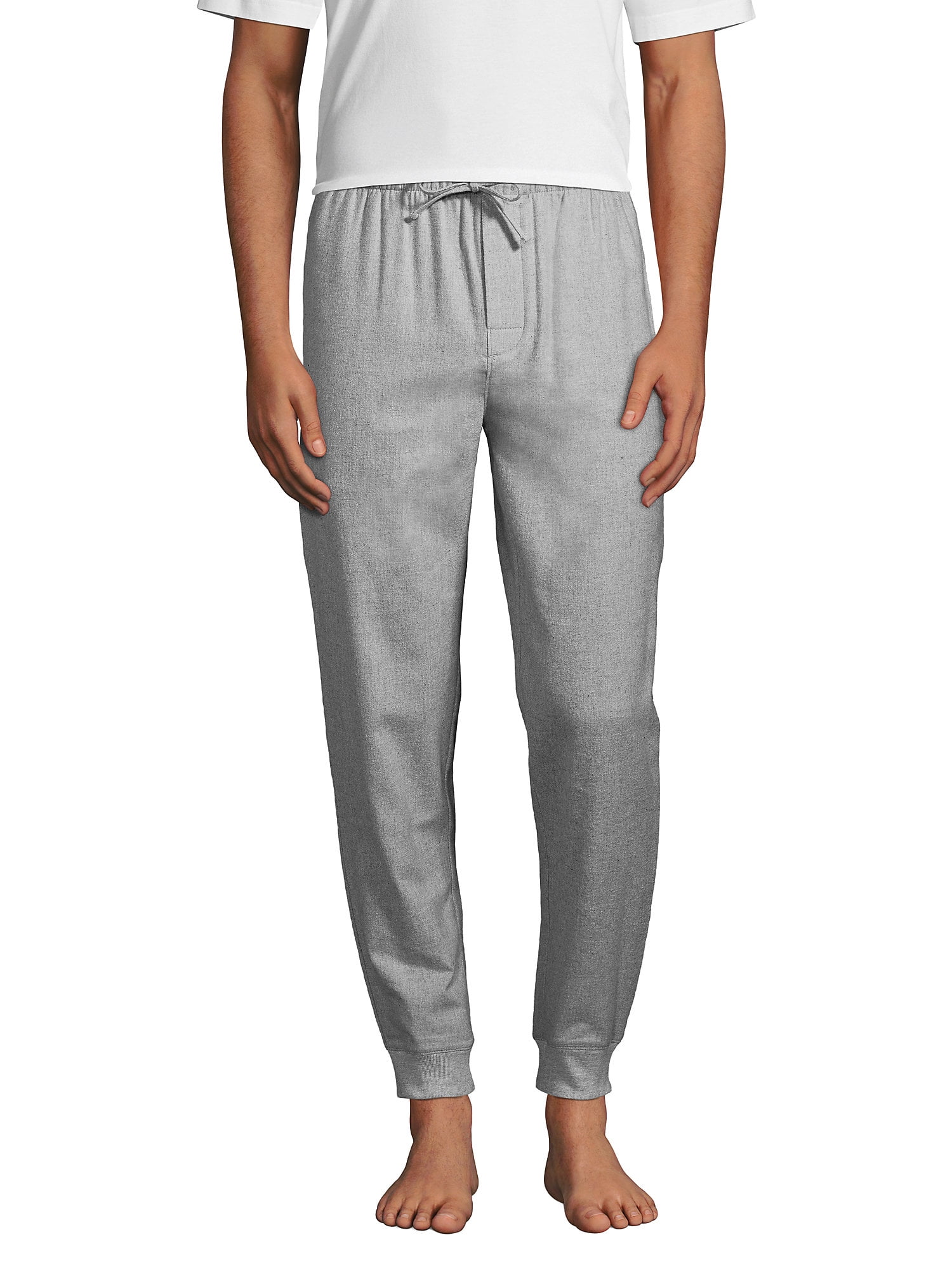 Lands' End Men's Tall Flannel Jogger Pajama Pants