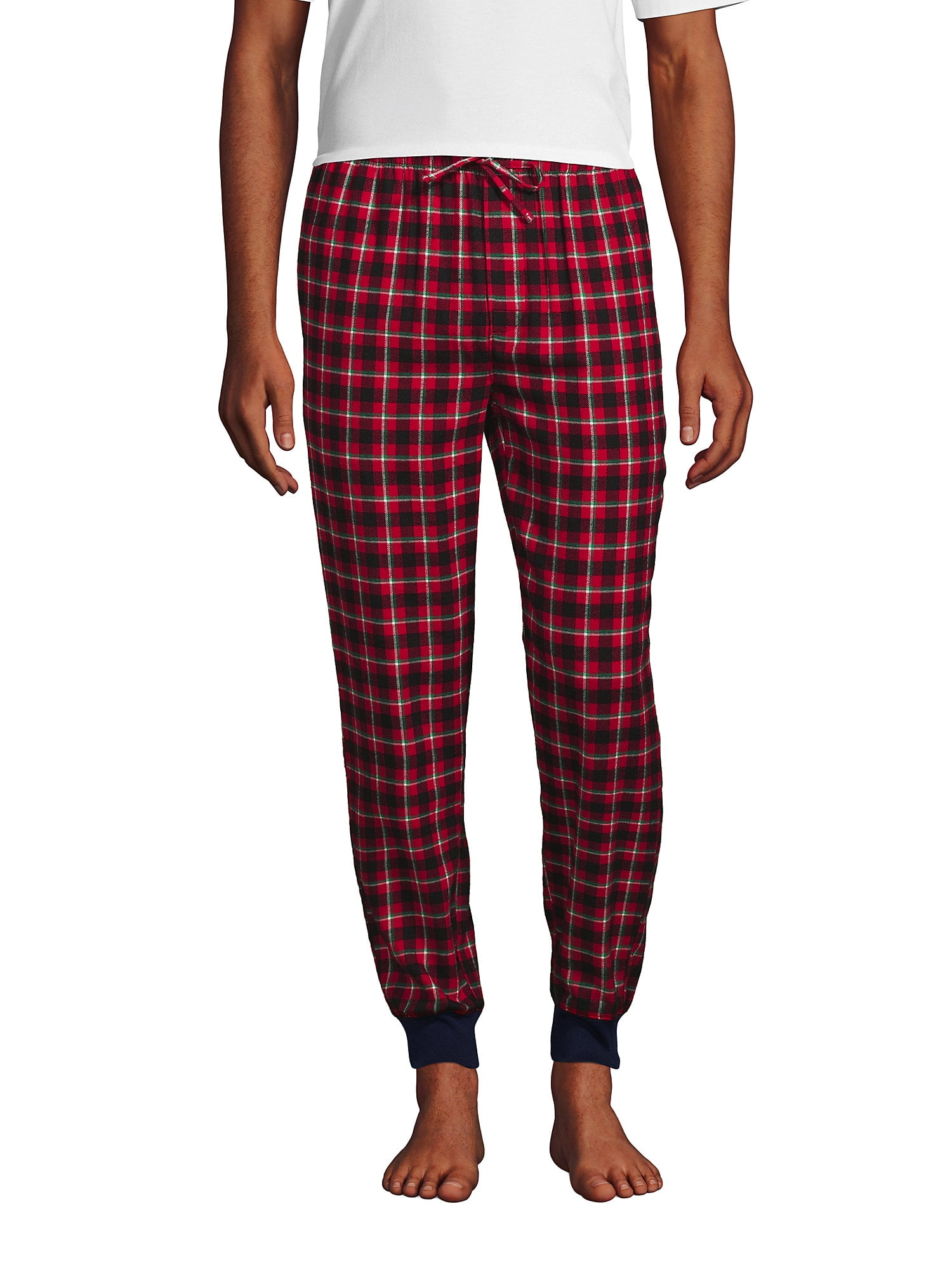 Lands' End Men's Flannel Jogger Pajama Pants 