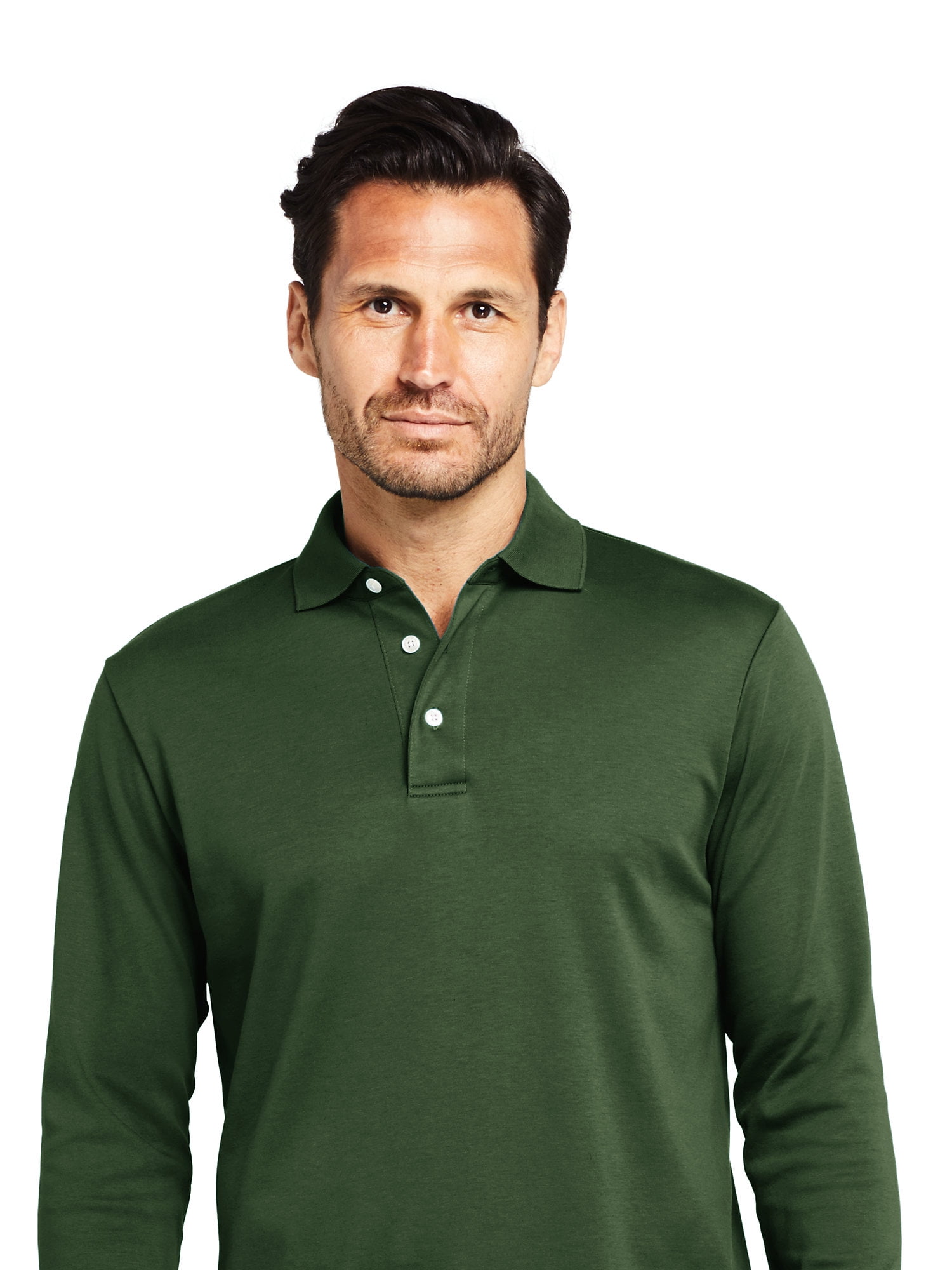 Lands' End Men's Tall Long Sleeve Super Soft Supima Polo Shirt