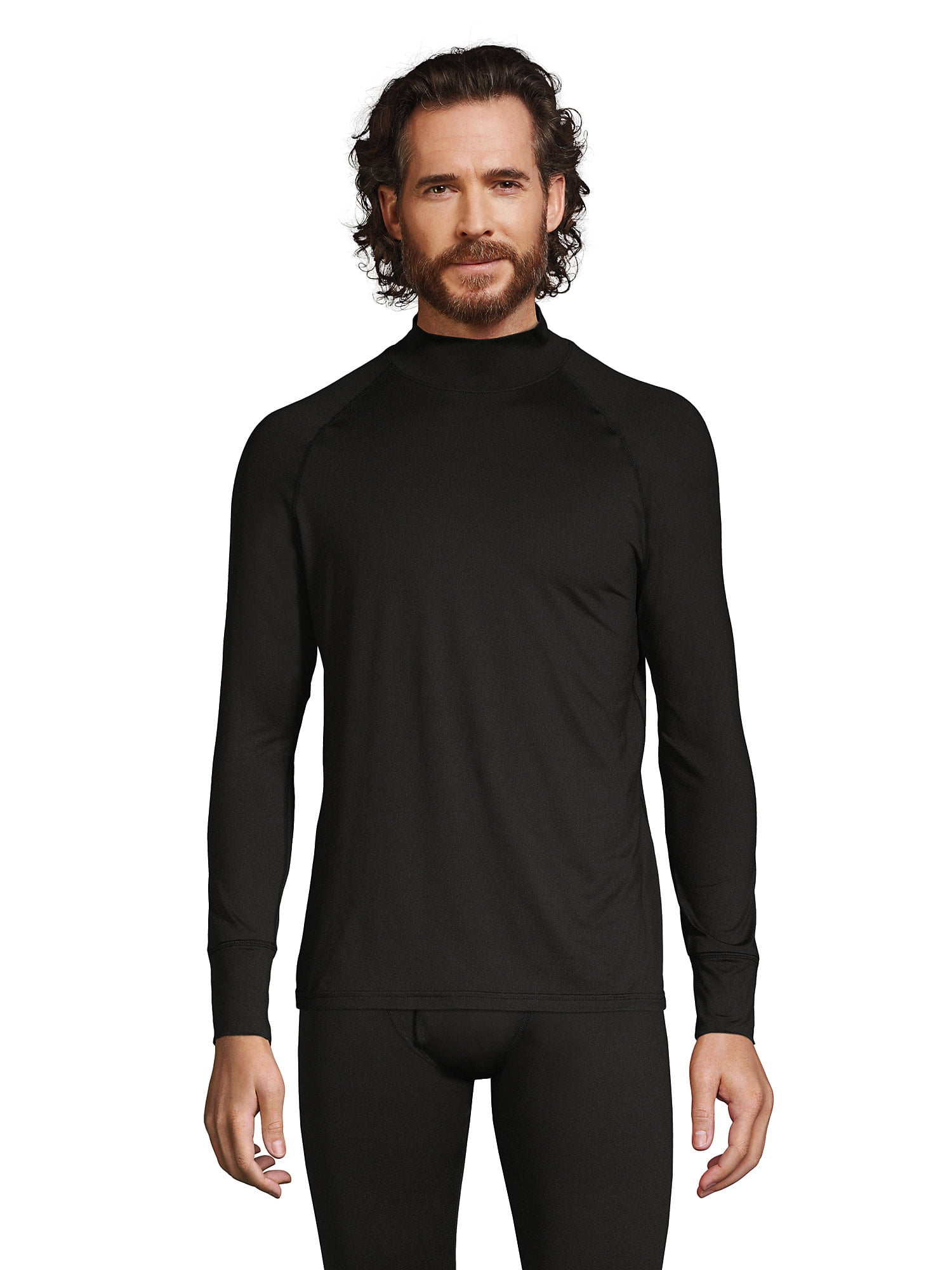 Lands' End Men's Tall Stretch Thermaskin Long Underwear Mock Neck Base