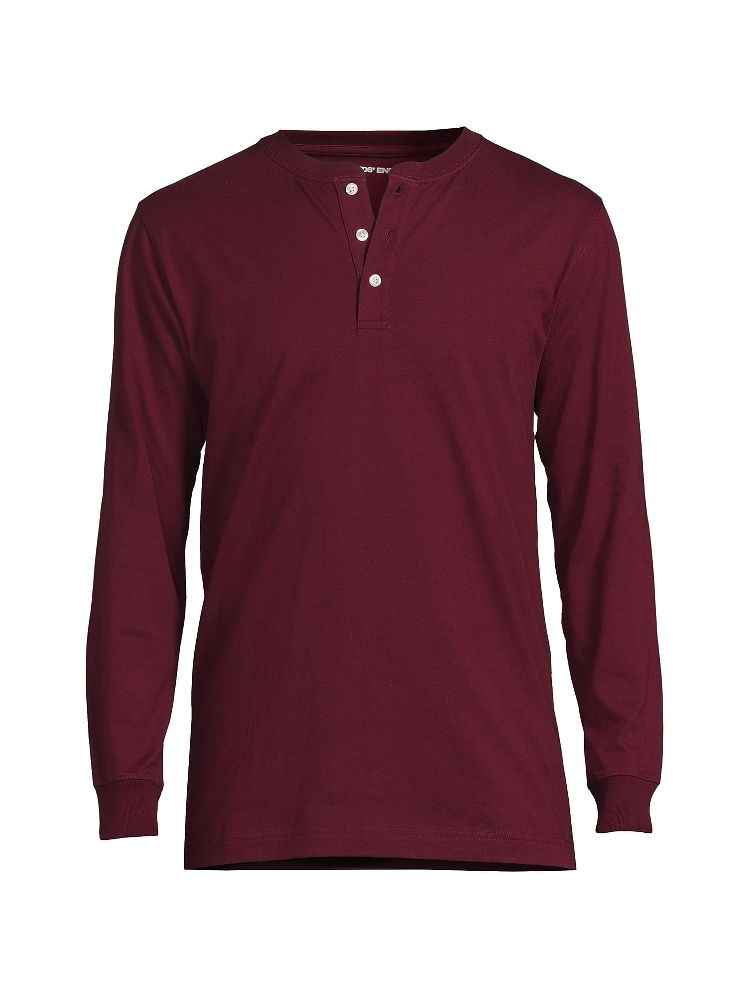 Lands' End Men's Tall SuperT Long Sleeve Henley Shirt