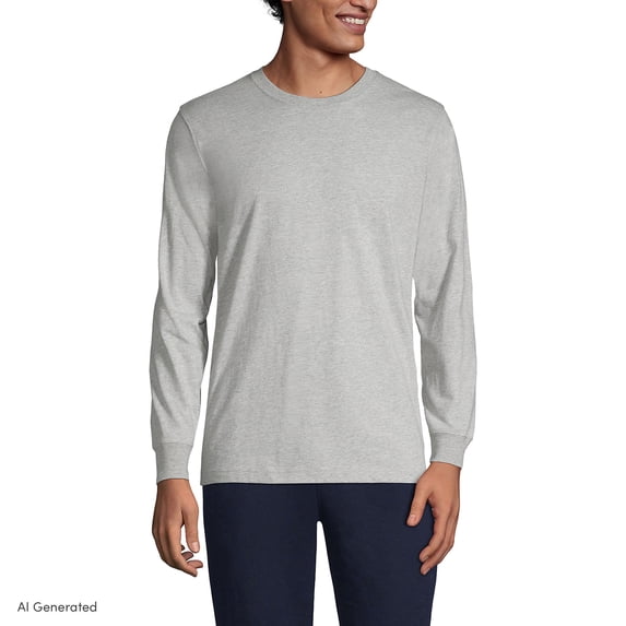Lands' End Men's Super-T Long Sleeve T-Shirt