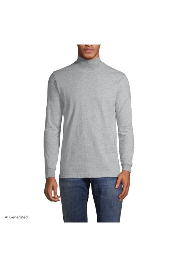 Men's Super-T Cotton-Blend Mock Turtleneck Shirt