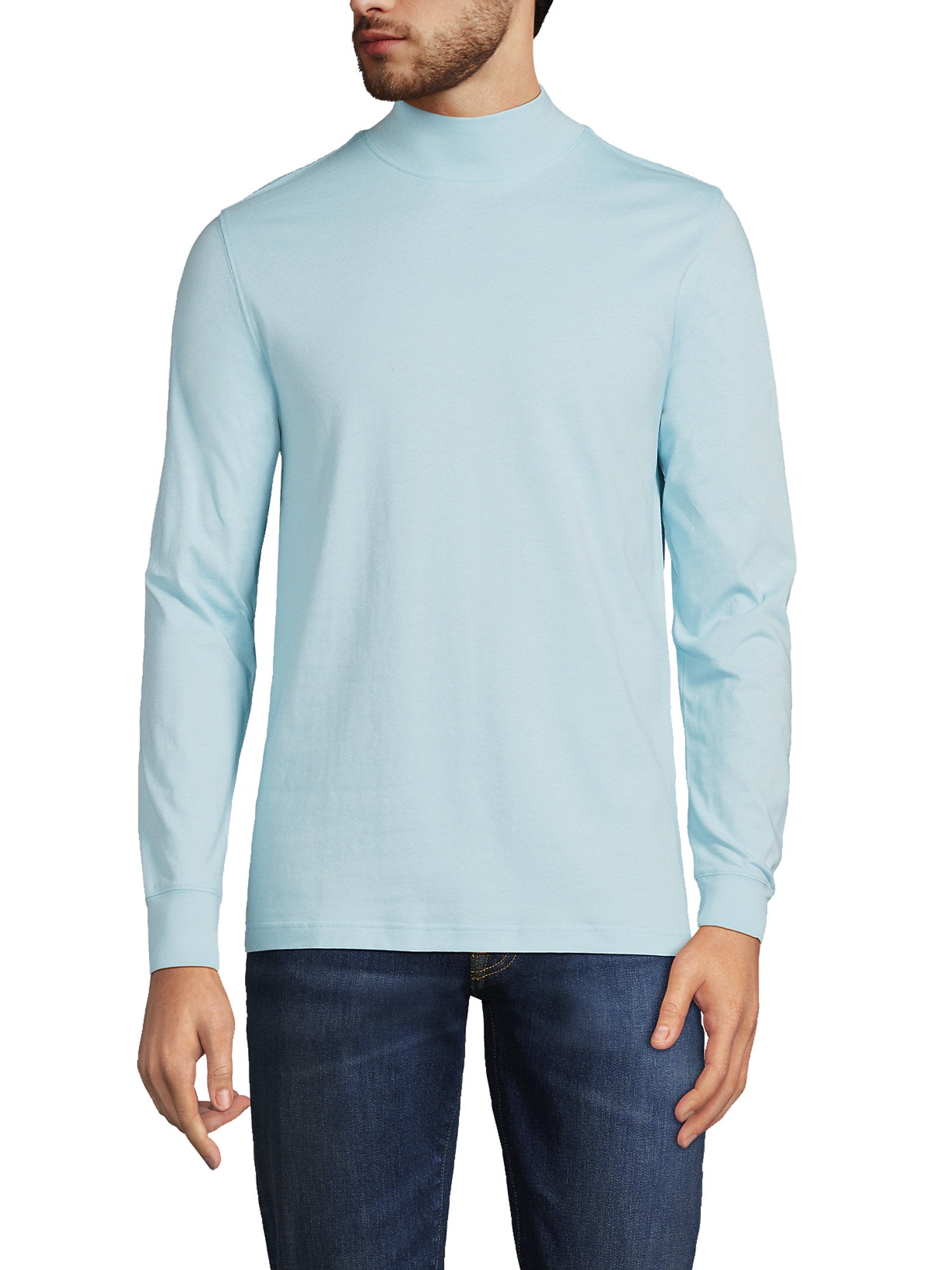 Lands' End Men's Tall SuperT Mock Turtleneck