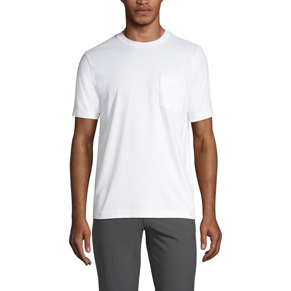 Lands' End Men's Tall Super-T Short Sleeve T-Shirt with Pocket