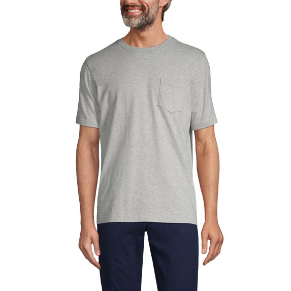 Lands' End Men's Tall Super-T Short Sleeve T-Shirt with Pocket