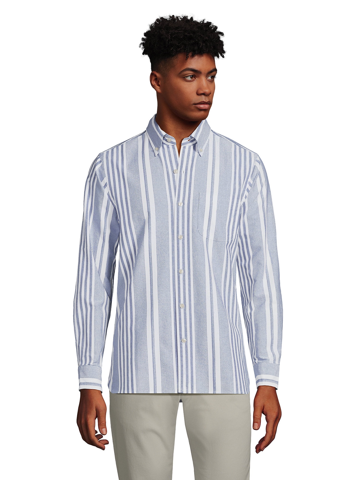 Lands' End Men's Tall Traditional Fit Sail Rigger Oxford Shirt