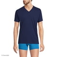 thumbnail image 1 of Lands' End Essentials Men's V-Neck T-Shirt 3 Pack - Premium Cotton Tee, Casual Regular Fit, 1 of 6