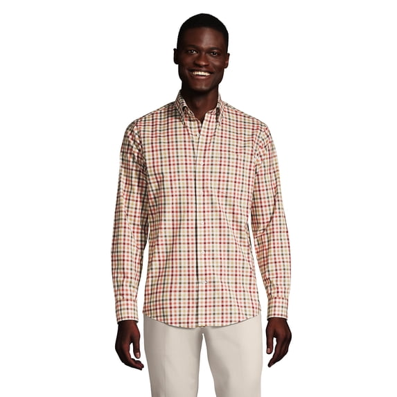 Lands' End Men's Traditional Fit No Iron Twill Shirt