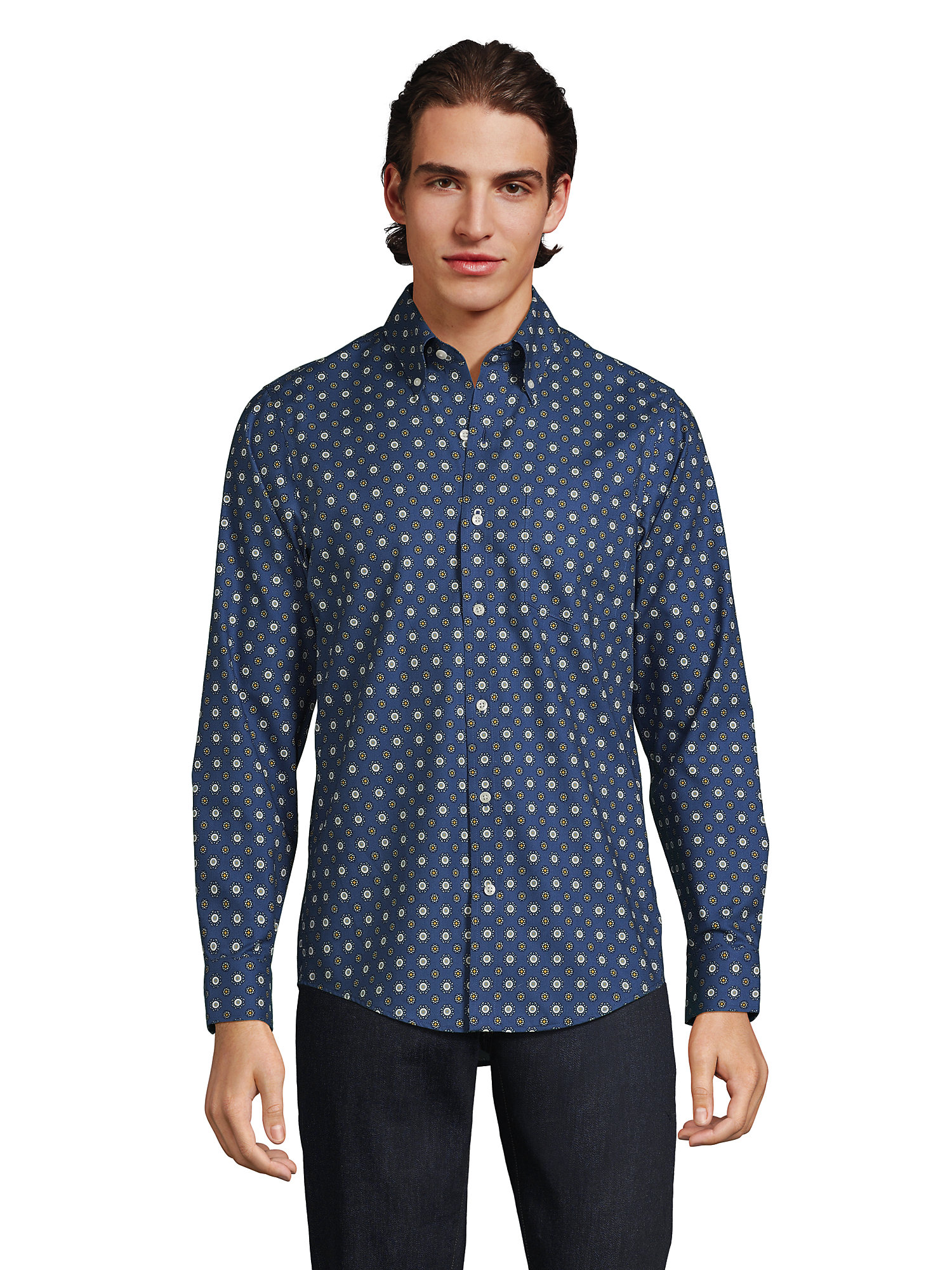 Lands' End Men's Traditional Fit No Iron Twill Shirt