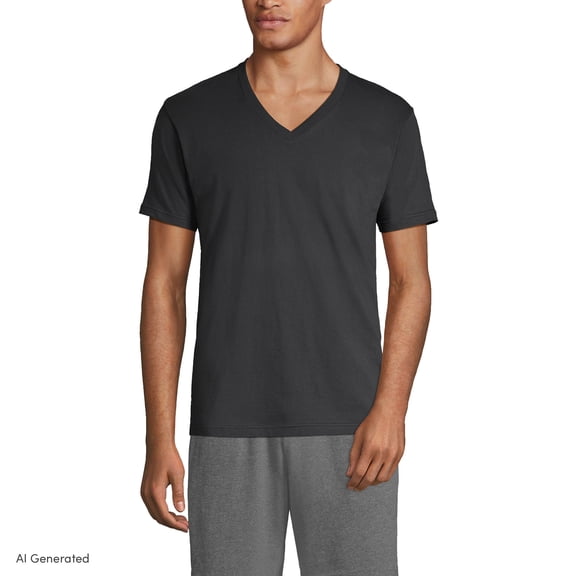 Lands' End Men's V-Neck Undershirt 3 Pack