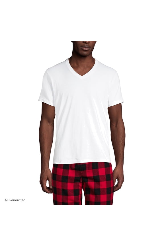 Essentials Men's V-Neck T-Shirt 3 Pack - Premium Cotton Tee, Casual Regular Fit