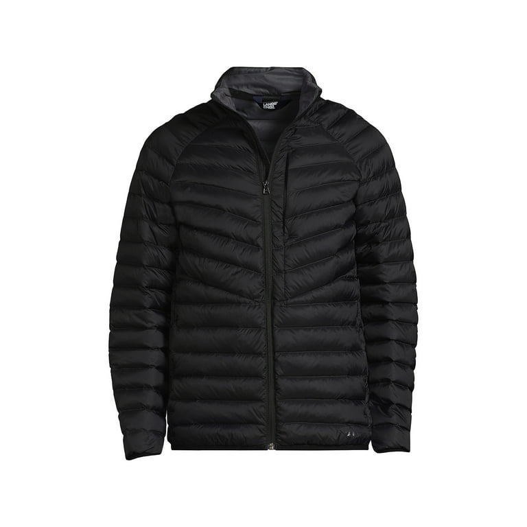 Lands end black puffer coat best sale