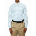 thumbnail image 1 of Lands' End Mens Regular-Fit Blue&Green Check Dress Shirt, 1 of 3