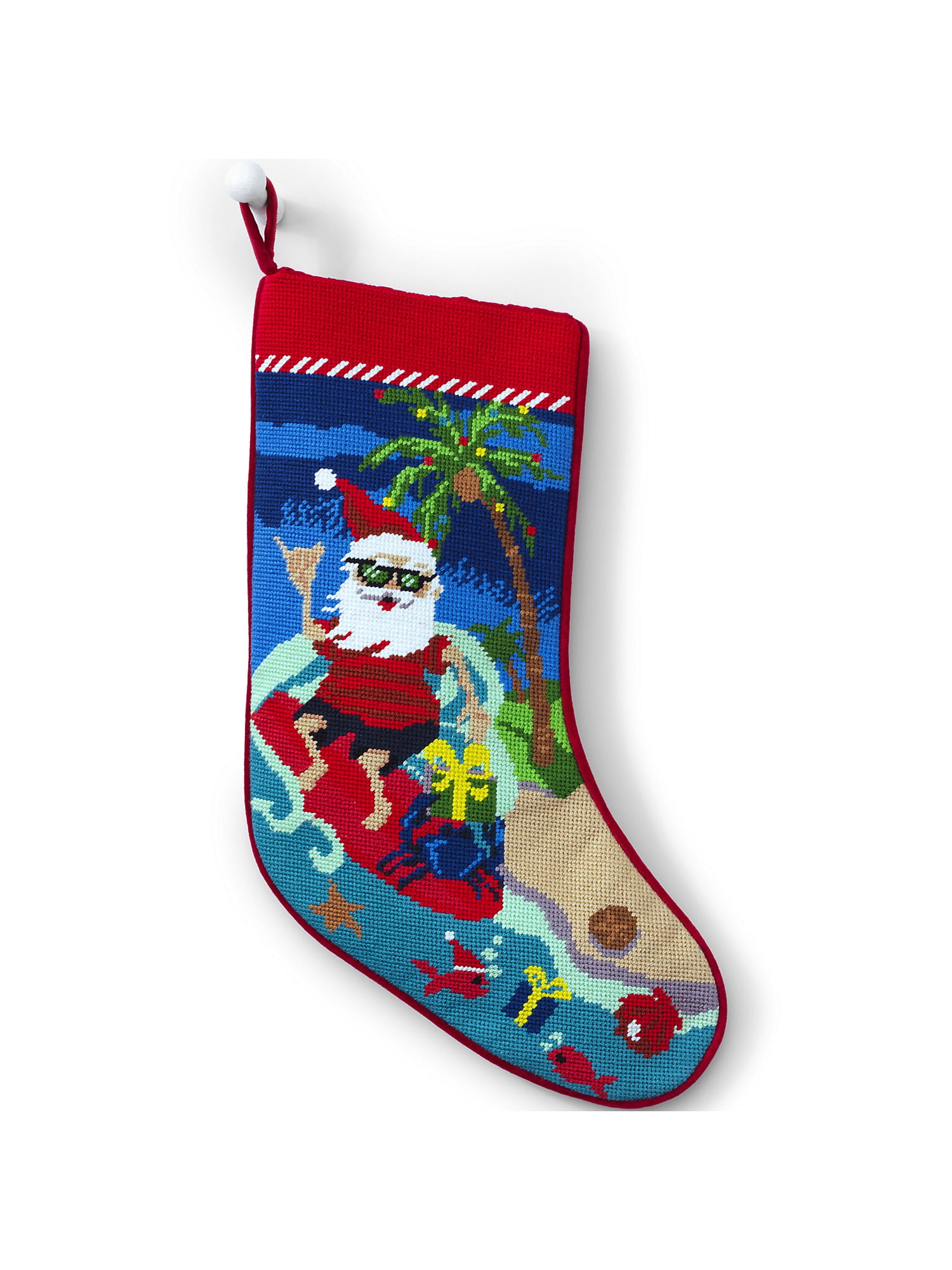Vintage Needlepoint Christmas Stocking Santa Claus Christmas -    Needlepoint christmas, Christmas stockings, Needlepoint christmas stockings