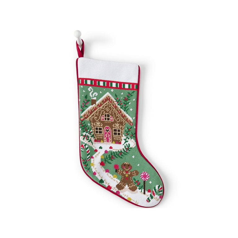 Snowman Family DIY Personalizable Christmas Cross Stitch Stocking
