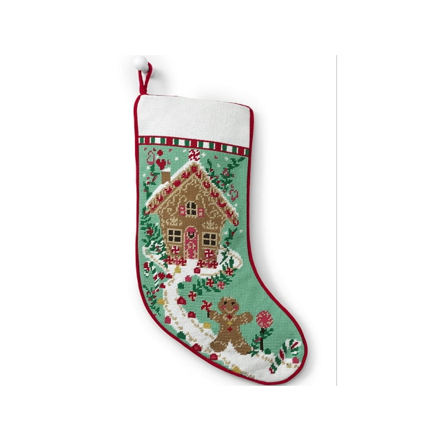 Lands' End Needlepoint Personalized Christmas Stocking Lands End Christmas Stockings