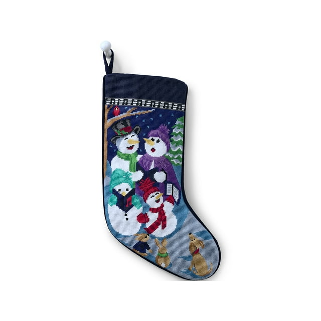 Lands' End Needlepoint Personalized Christmas Stocking Lands End Christmas Stockings