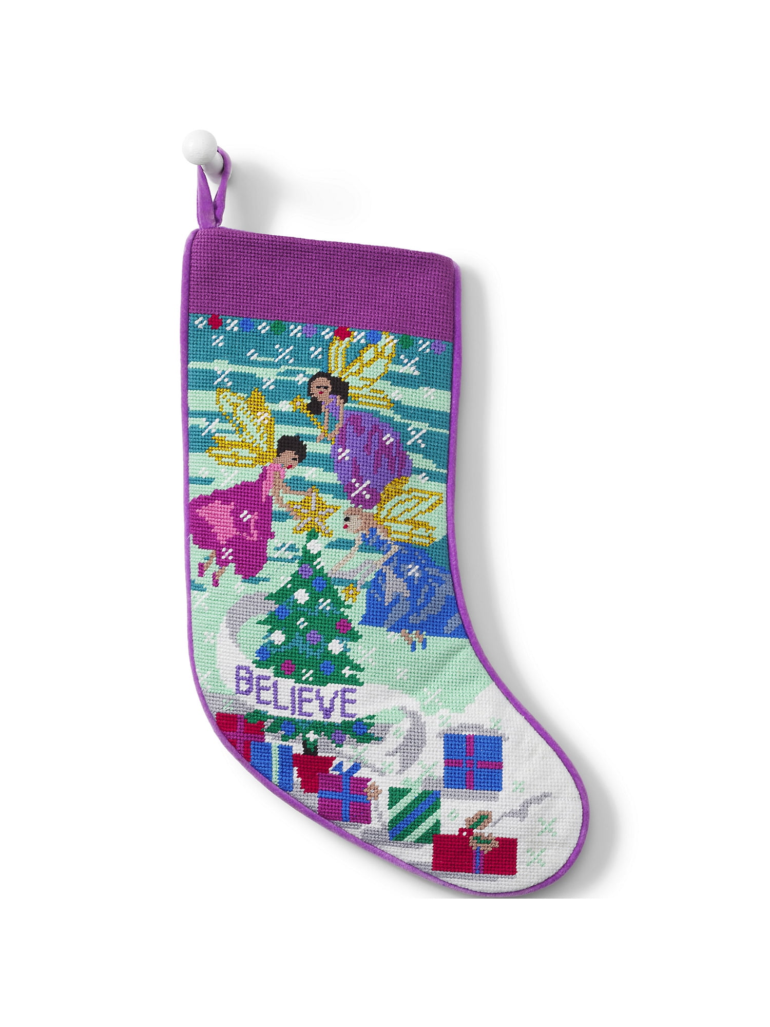 Lands' End Needlepoint Personalized Christmas Stocking
