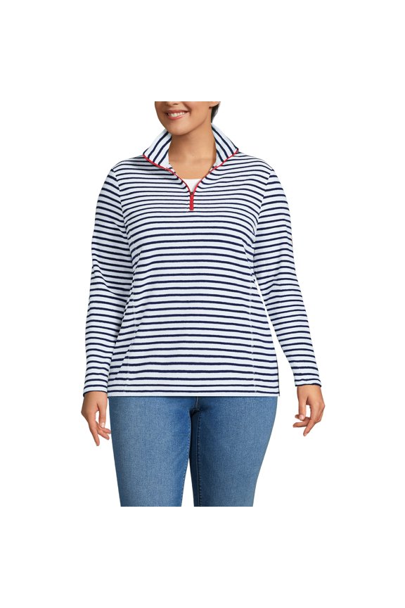 Plus Size Anyweather Fleece Quarter Zip Pullover