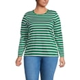thumbnail image 1 of Lands' End Plus Size Supima Cotton Long Sleeve Crewneck T-Shirt, 1 of 3