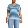thumbnail image 1 of Lands' End Plus Size Supima Cotton V-Neck T-Shirt, 1 of 3