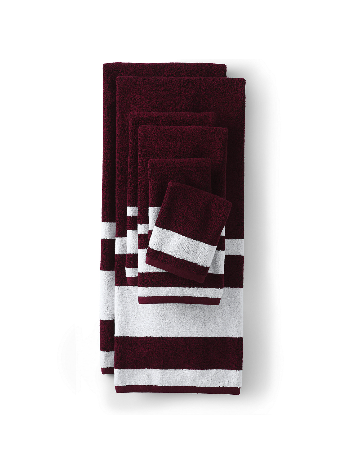 Lands' End Premium Supima Cotton Stripe Hand Towel