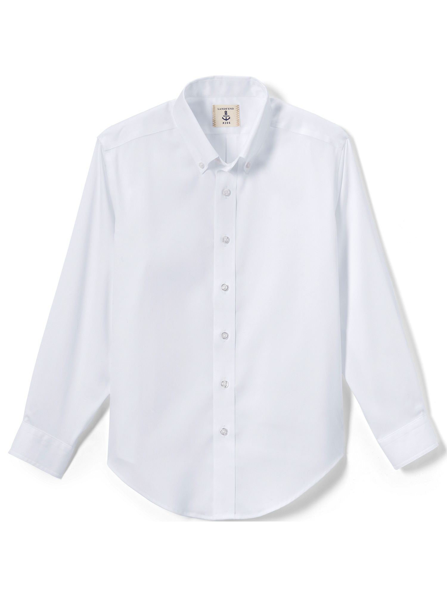 Lands' End School Uniform Boys Long Sleeve No Iron Pinpoint Dress Shirt -  Walmart.com