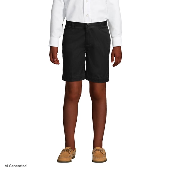 Lands' End Boys Plain Front Blend Chino Shorts