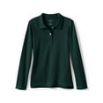thumbnail image 1 of Lands' End School Uniform Girls Long Sleeve Feminine Fit Interlock Polo Shirt, 1 of 3