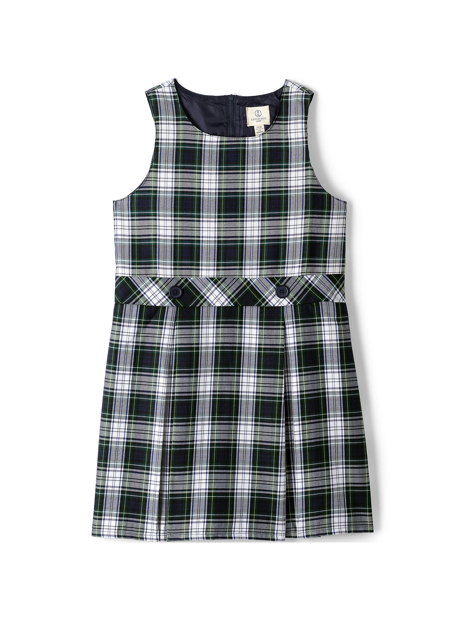 Jolly Jumper Lands' End Girls Ponte Pleat Jumper - School Uniform Comfort  Knit Dress