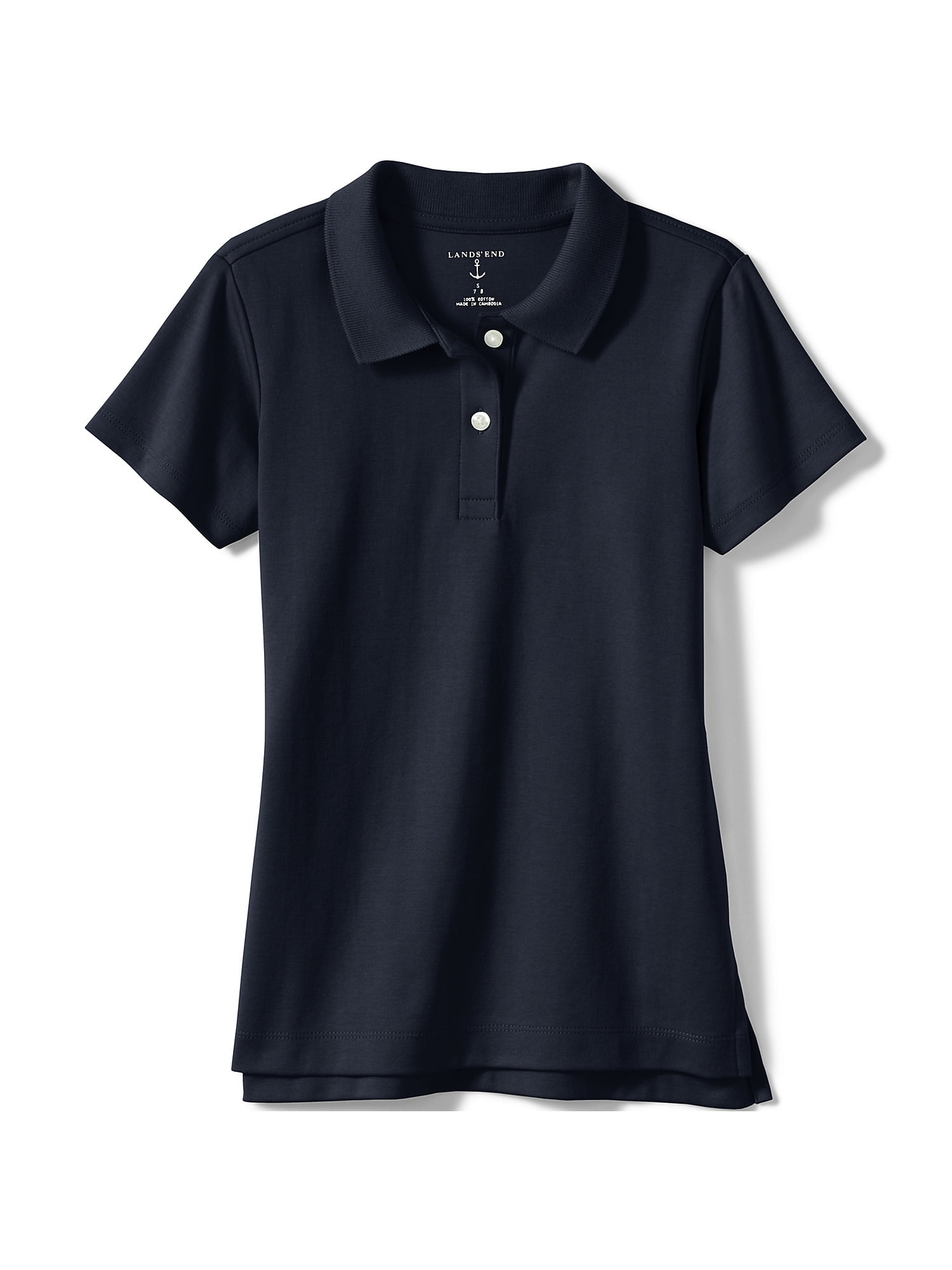 Lands' End School Uniform Girls Short Sleeve Feminine Fit Interlock
