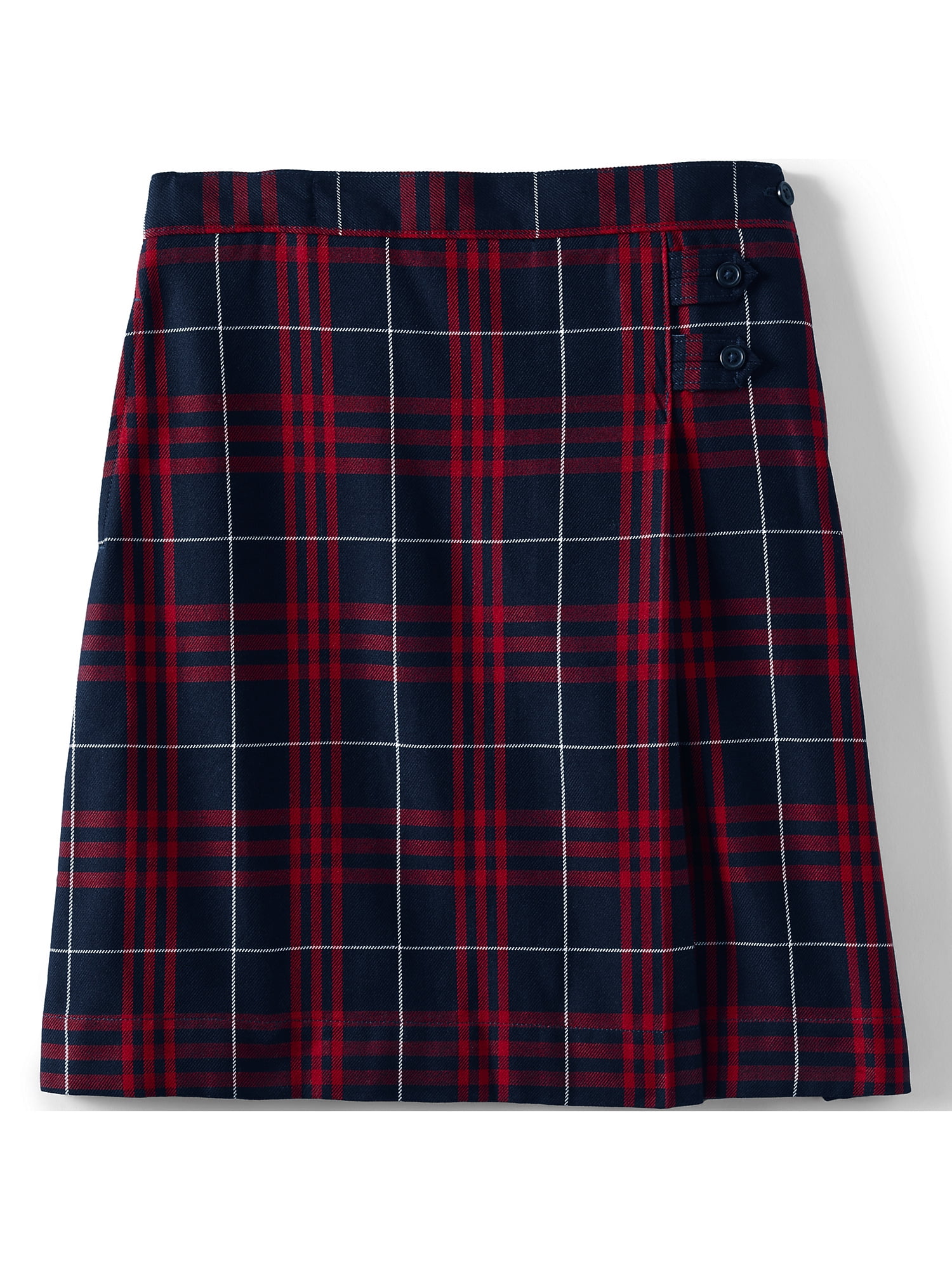 Lands end red plaid skirt online