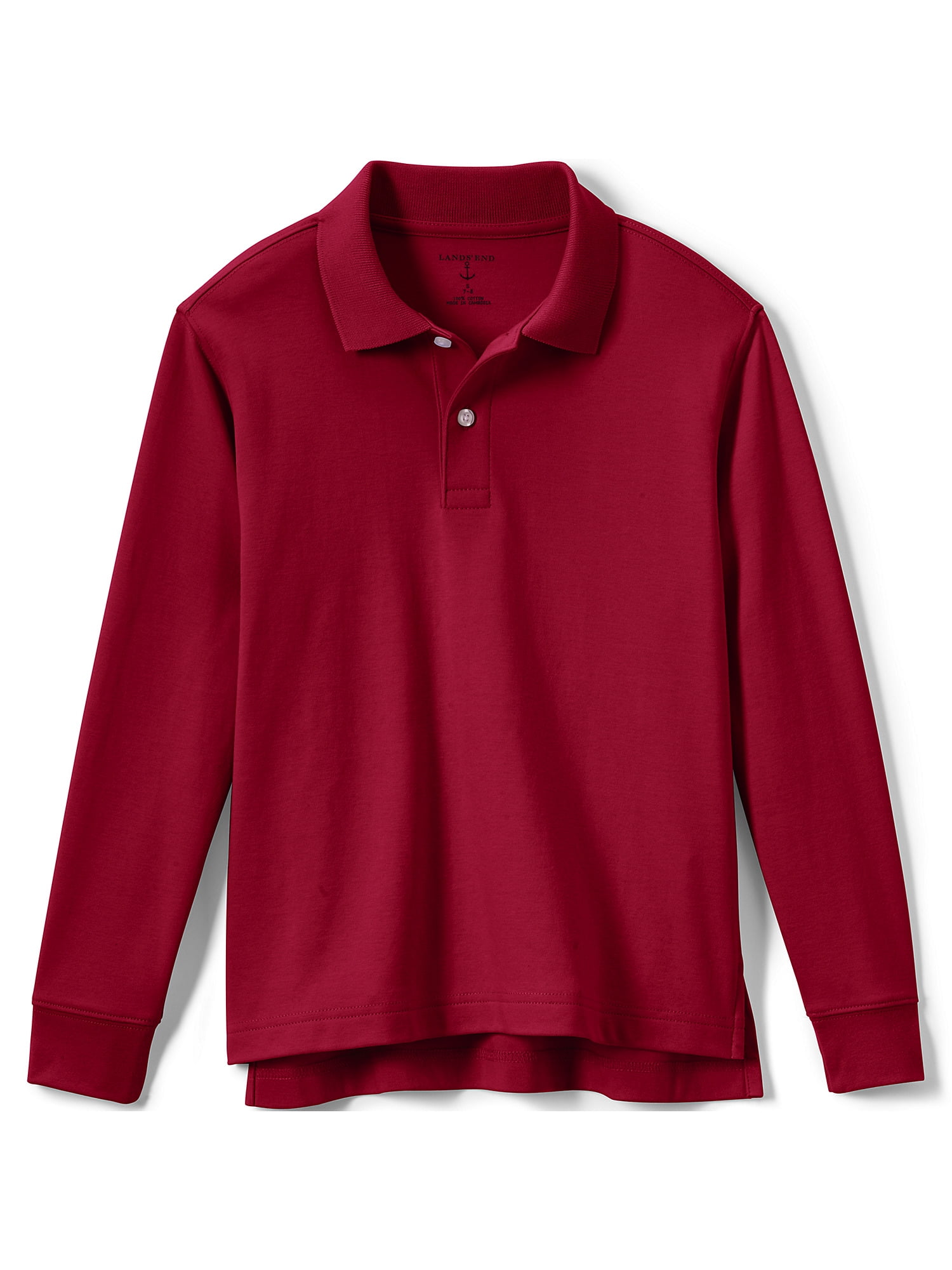 Lands End School Uniform Kids Long Sleeve Interlock Polo Shirt lands-end-school-uniform-kids-long-sleeve-interlock-polo-shirt