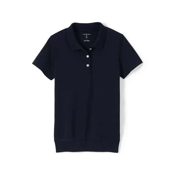 Lands' End School Uniform Kids Short Sleeve Banded Bottom Polo Shirt