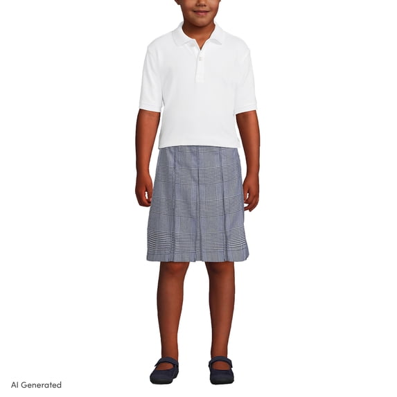 Lands' End Kids School Uniform Polo – 100% Cotton Comfort That Lasts All Year, Easy-Care, Short Sleeve