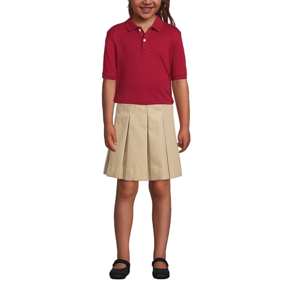 Lands' End Kids School Uniform Polo – 100% Cotton Comfort That Lasts All Year, Easy-Care, Short Sleeve