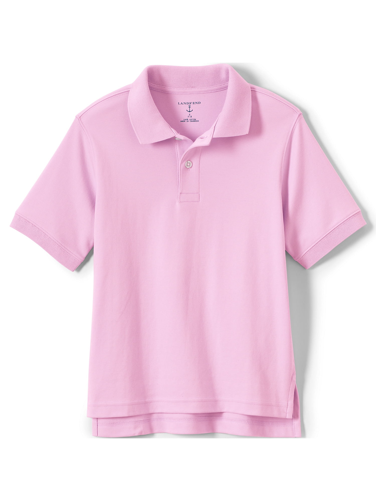 Lands' End School Uniform Kids Short Sleeve Interlock Polo Shirt