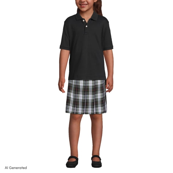 Lands' End Kids School Uniform Polo – 100% Cotton Comfort That Lasts All Year, Easy-Care, Short Sleeve