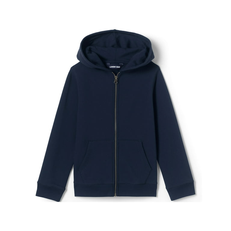 Lands End School Uniform Kids Zip Front Sweatshirt