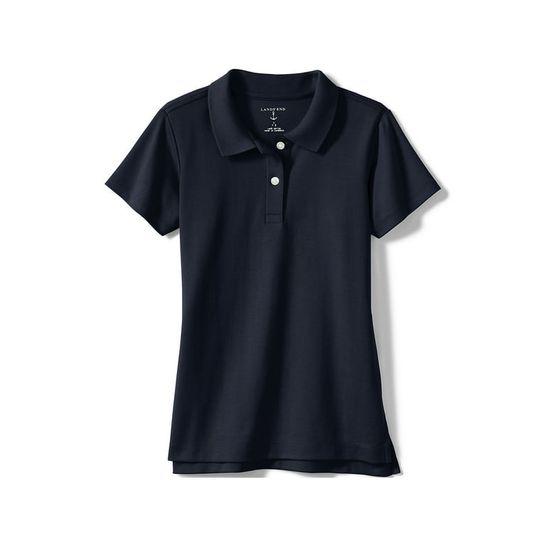 Lands End School Uniform Little Girls Short Sleeve Feminine Fit Interlock Polo Shirt Walmart